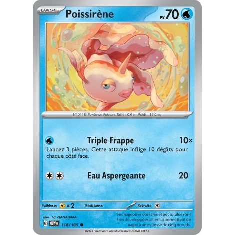 Poissirène 118/165 (Brillante) Pokémon Écarlate et Violet 151