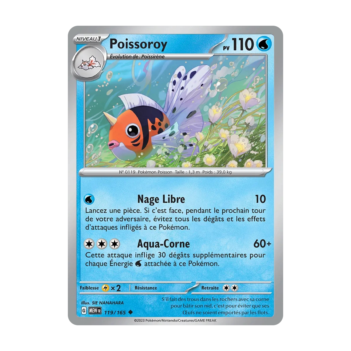 Poissoroy 119/165 : Joyau Peu commune (Brillante) de l'extension Pokémon Écarlate et Violet 151