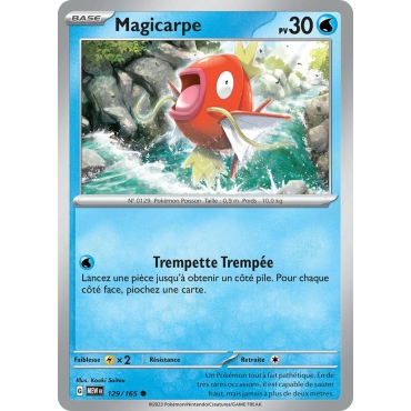 Magicarpe 129/165 : Joyau Commune (Brillante) de l'extension Pokémon Écarlate et Violet 151