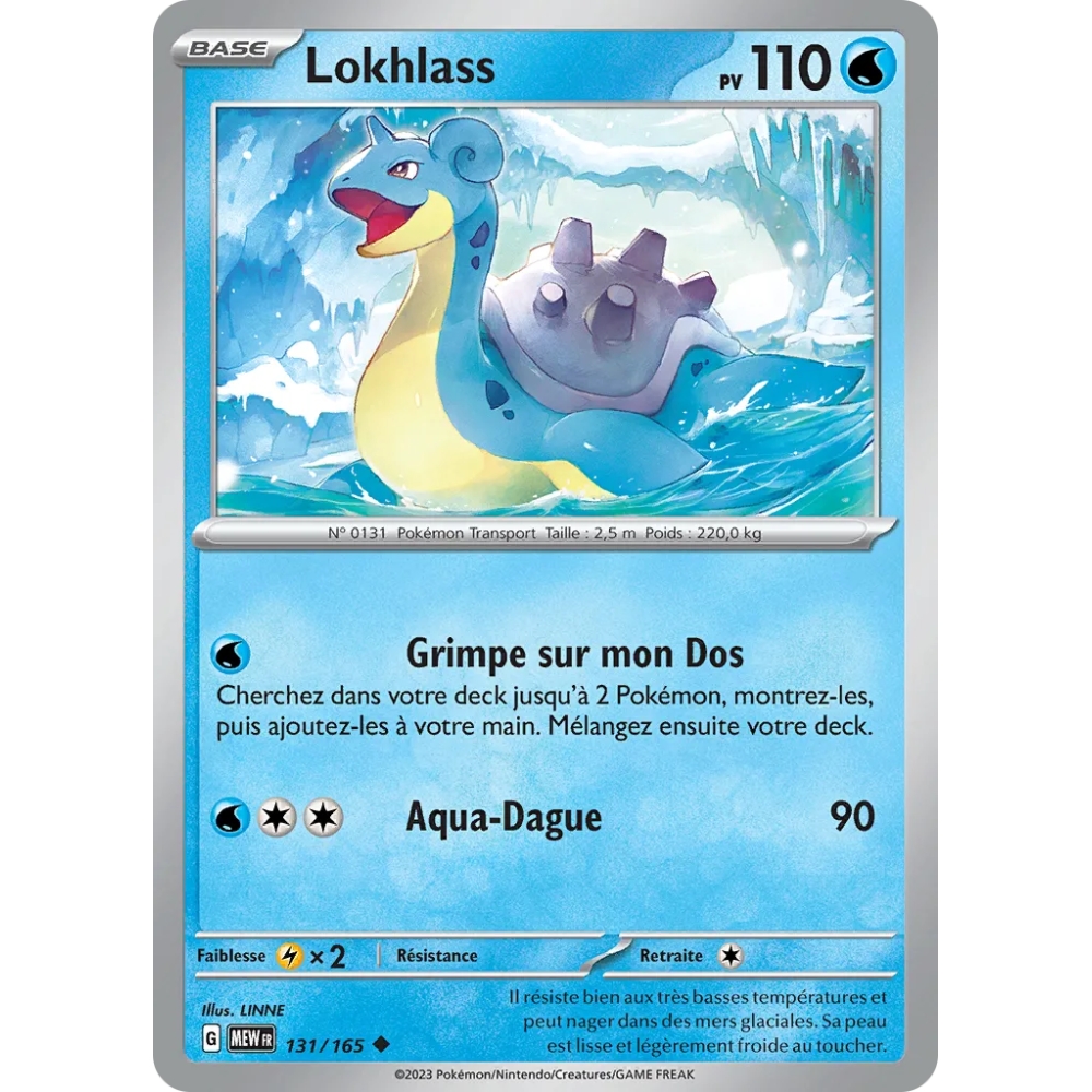 Lokhlass (Brillante) de Pokémon Écarlate et Violet 151 131/165