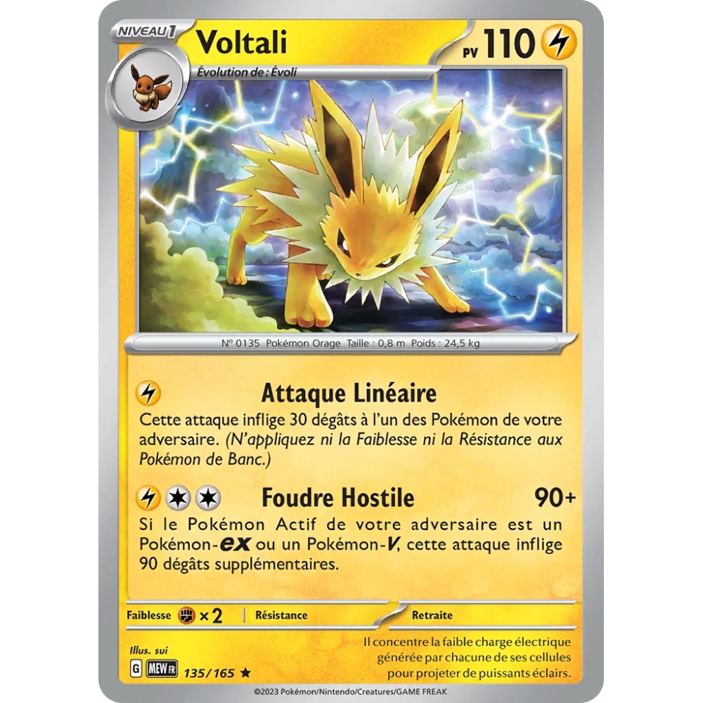Voltali 135/165 Brillante extension Pokémon Écarlate et Violet 151