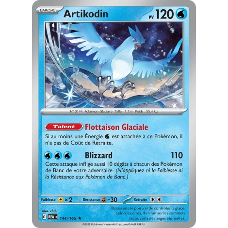 Artikodin Rare (Brillante) de Pokémon Écarlate et Violet 151 144/165