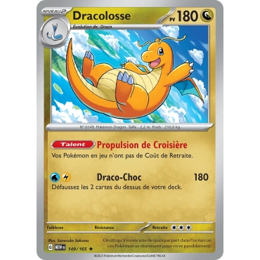 Dracolosse 149/165 Brillante extension Pokémon Écarlate et Violet 151
