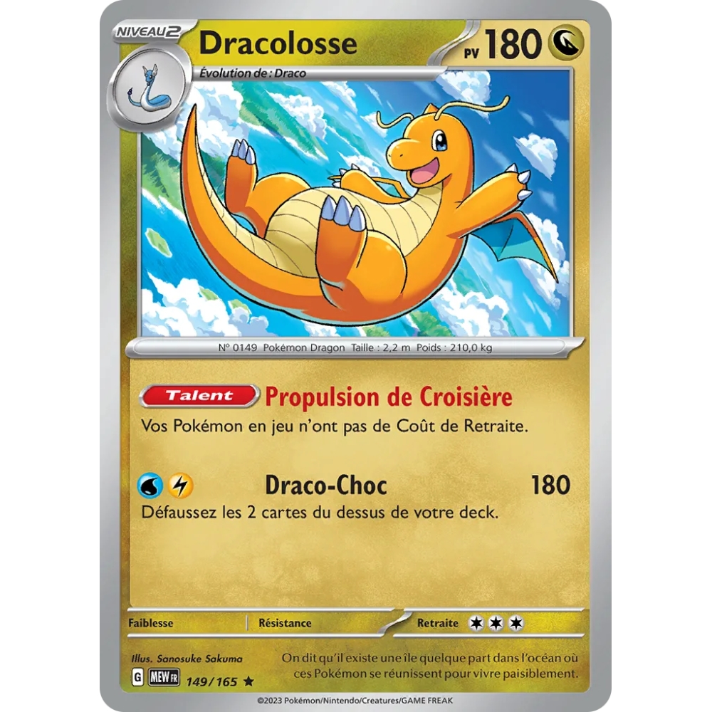 Dracolosse 149/165 Brillante extension Pokémon Écarlate et Violet 151