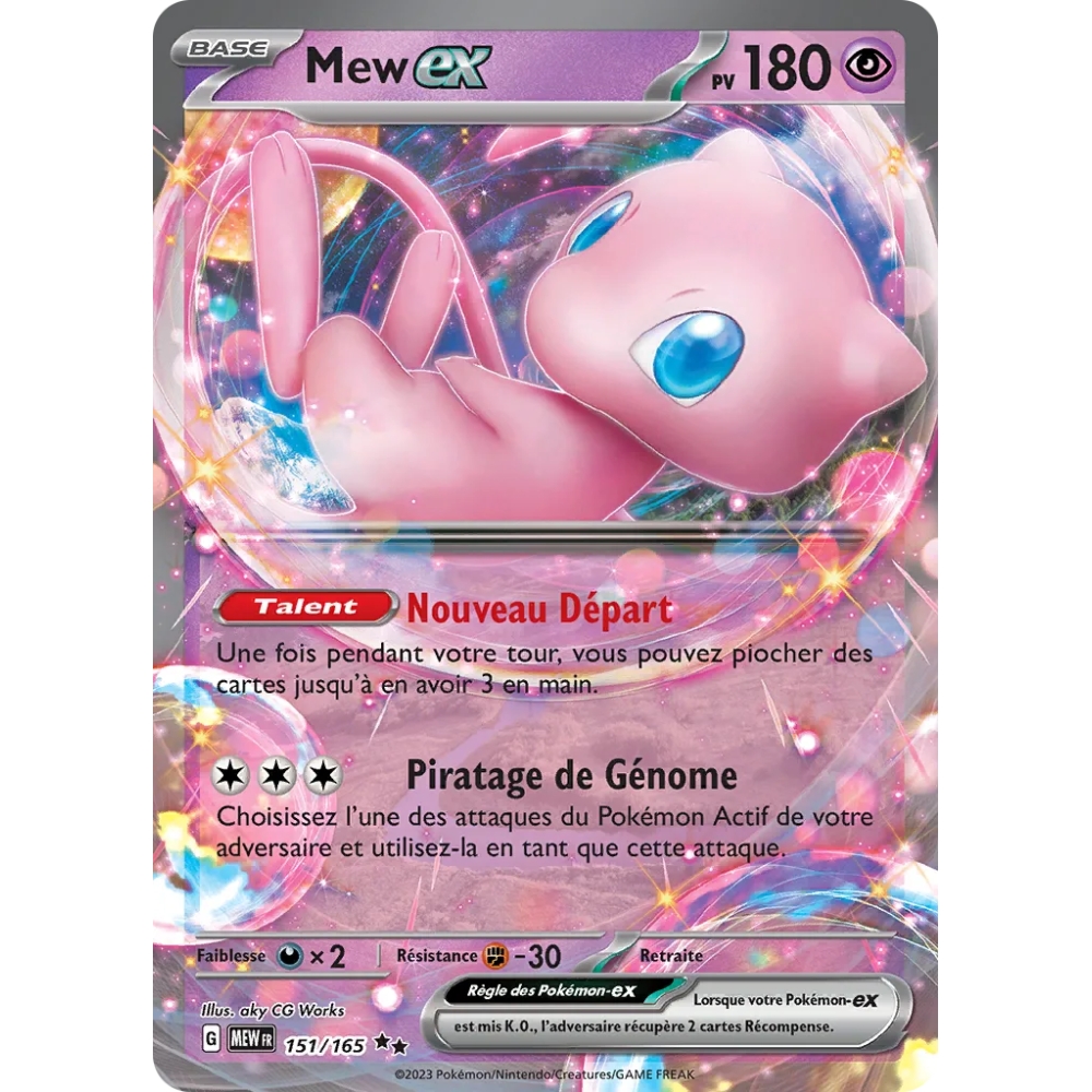 Carte Mew - Double rare de Pokémon Écarlate et Violet 151 151/165