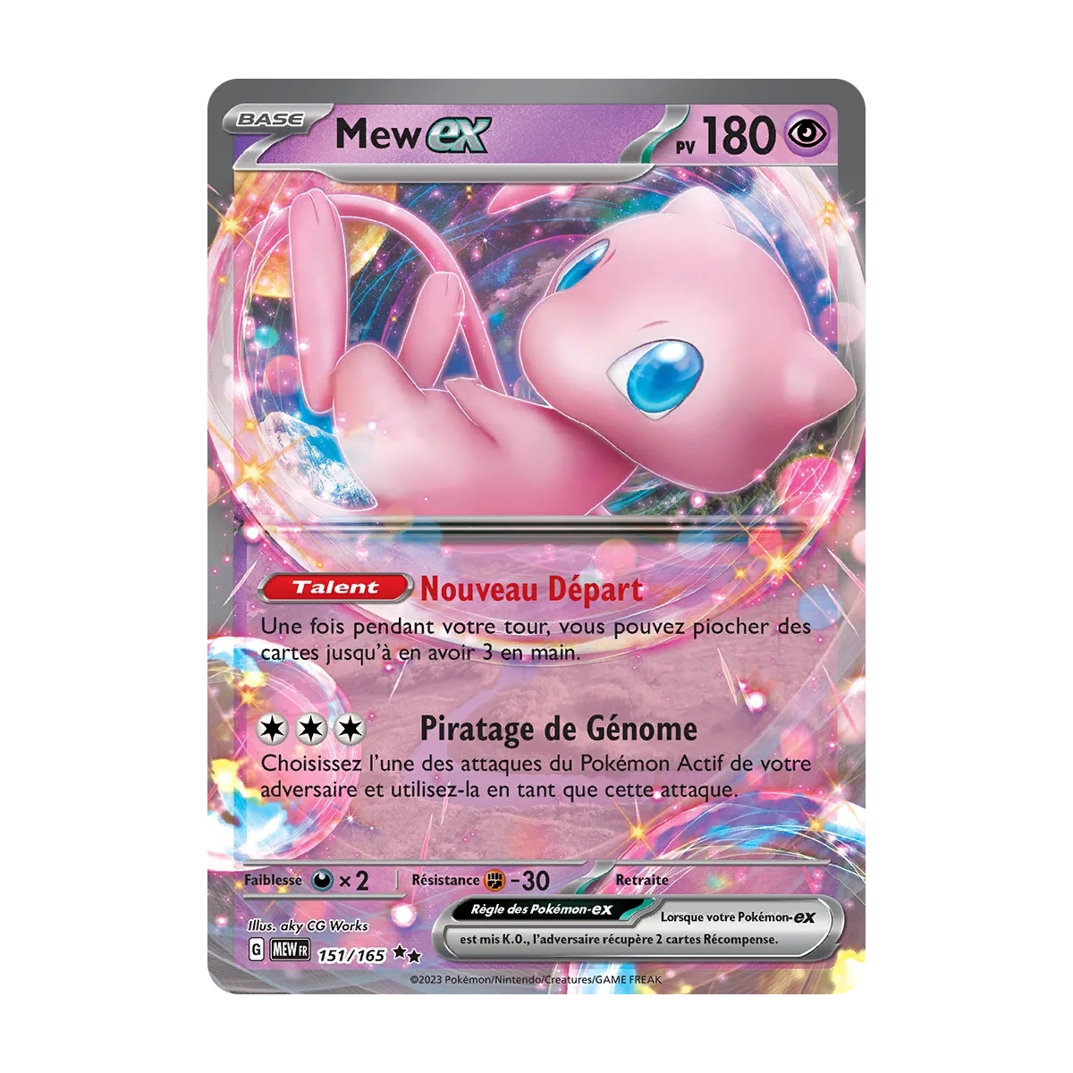 Carte Mew - Double rare de Pokémon Écarlate et Violet 151 151/165