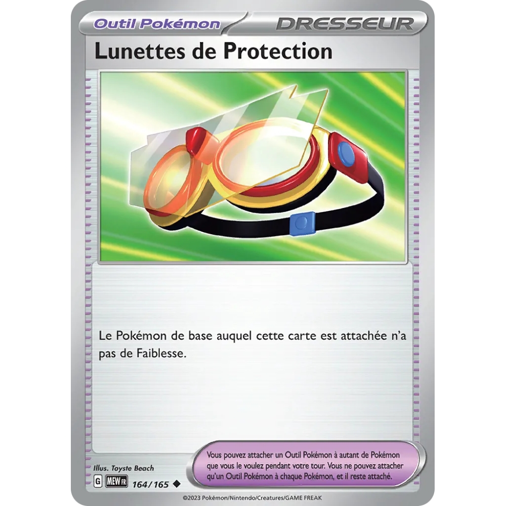 Lunettes de Protection 164/165 : Joyau Peu commune (Brillante) de l'extension Pokémon Écarlate et Violet 151