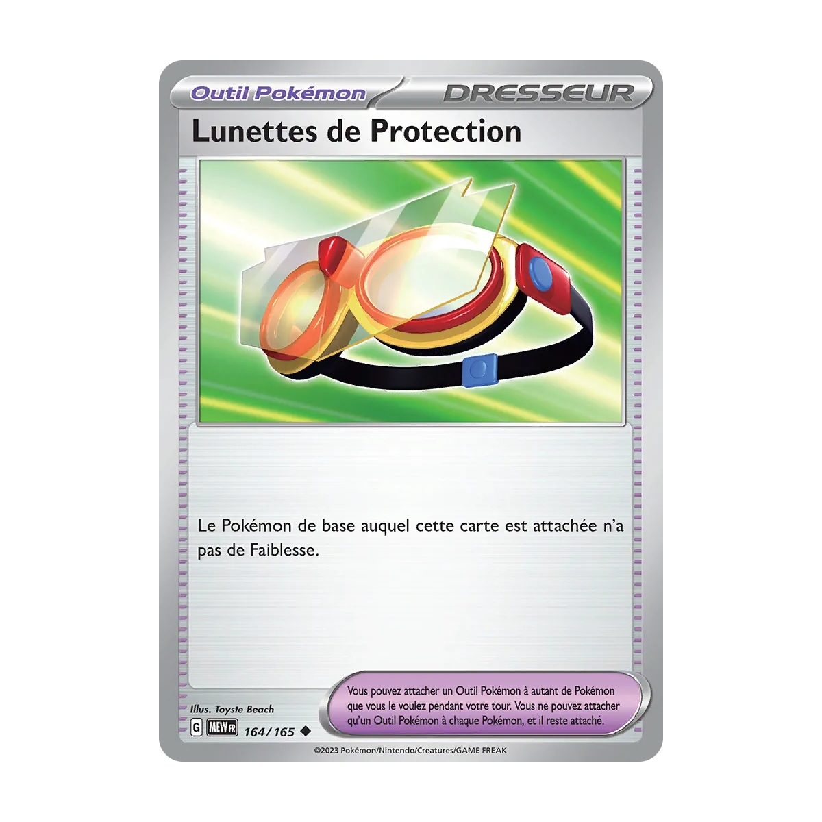 Lunettes de Protection 164/165 : Joyau Peu commune (Brillante) de l'extension Pokémon Écarlate et Violet 151