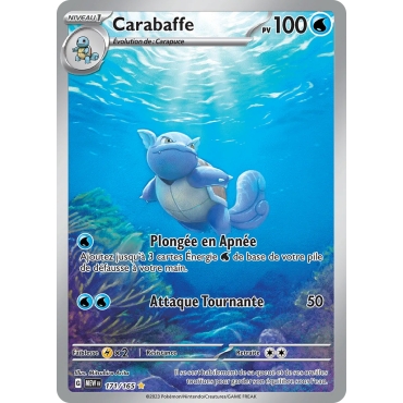 Carabaffe 171/165 : Joyau Illustration rare de l'extension Pokémon Écarlate et Violet 151