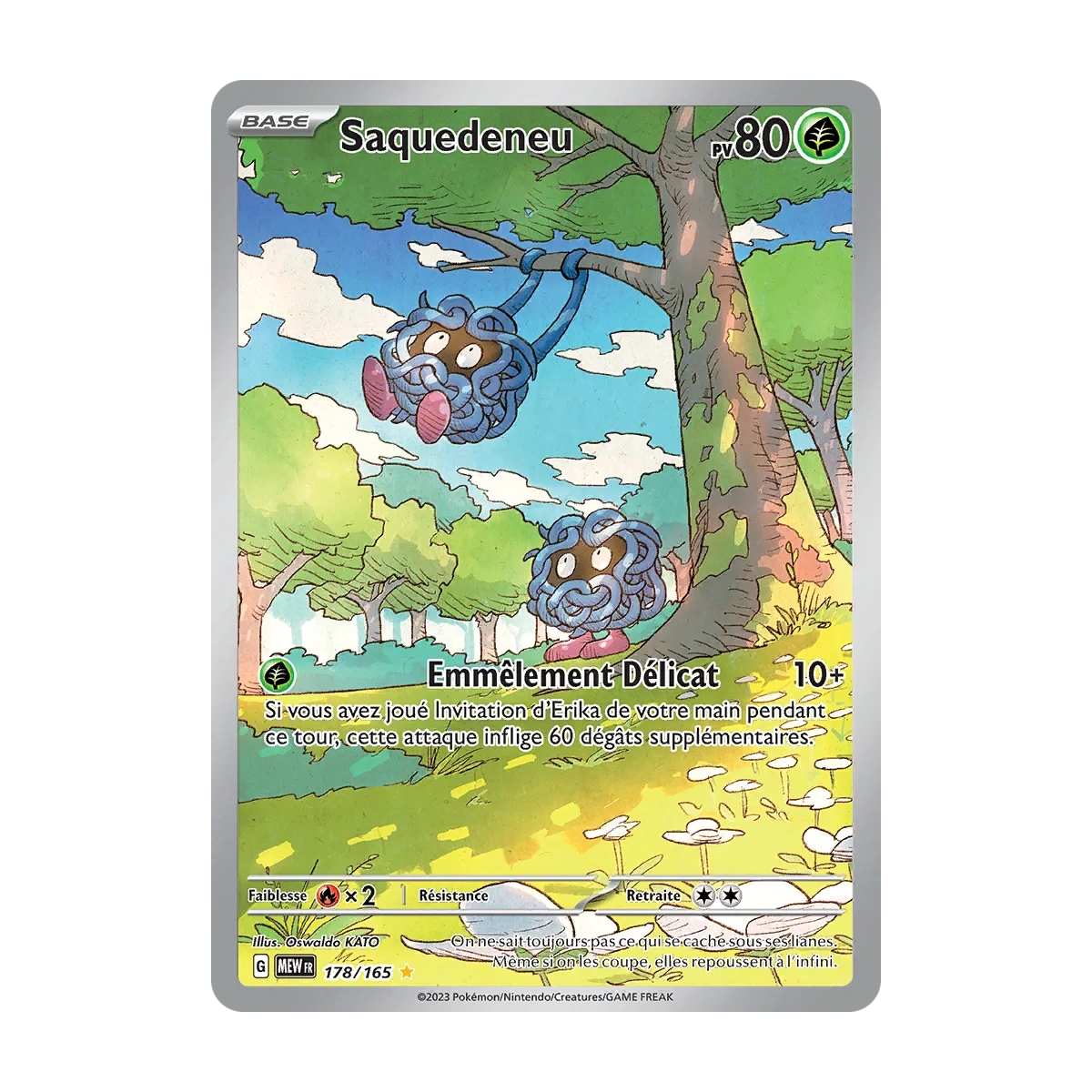 Saquedeneu 178/165 : Joyau Illustration rare de l'extension Pokémon Écarlate et Violet 151