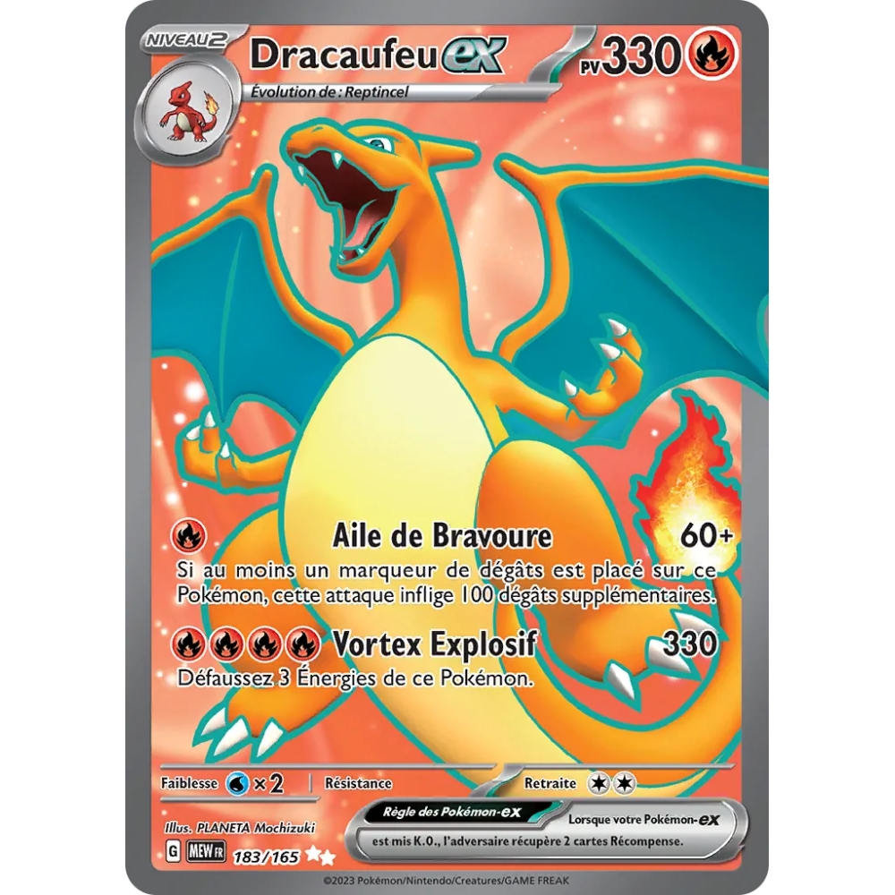 Dracaufeu 183/165 : Joyau Ultra rare de l'extension Pokémon Écarlate et Violet 151