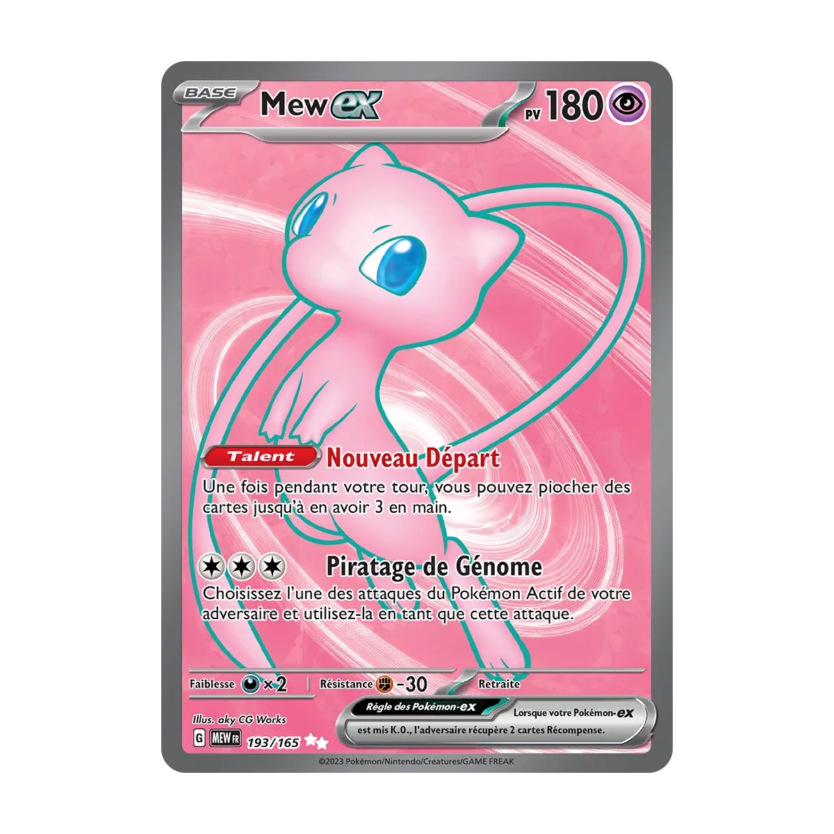 Carte Mew - Ultra rare de Pokémon Écarlate et Violet 151 193/165