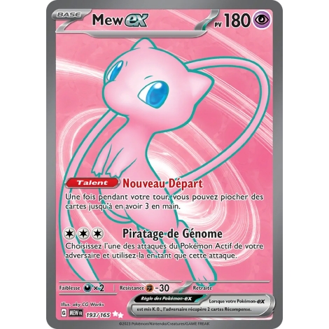 Carte Mew - Ultra rare de Pokémon Écarlate et Violet 151 193/165