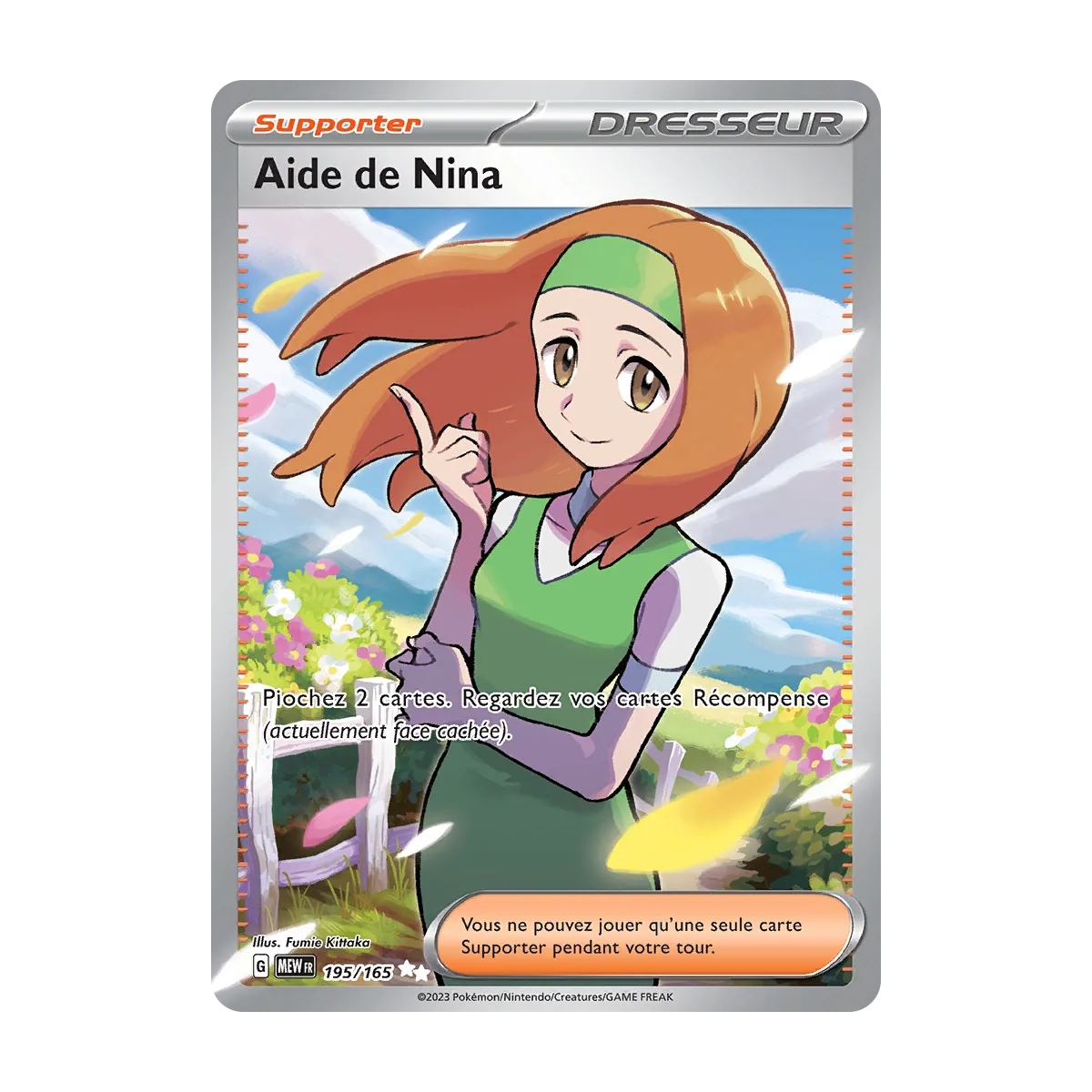 Aide de Nina 195/165 : Joyau Ultra rare de l'extension Pokémon Écarlate et Violet 151