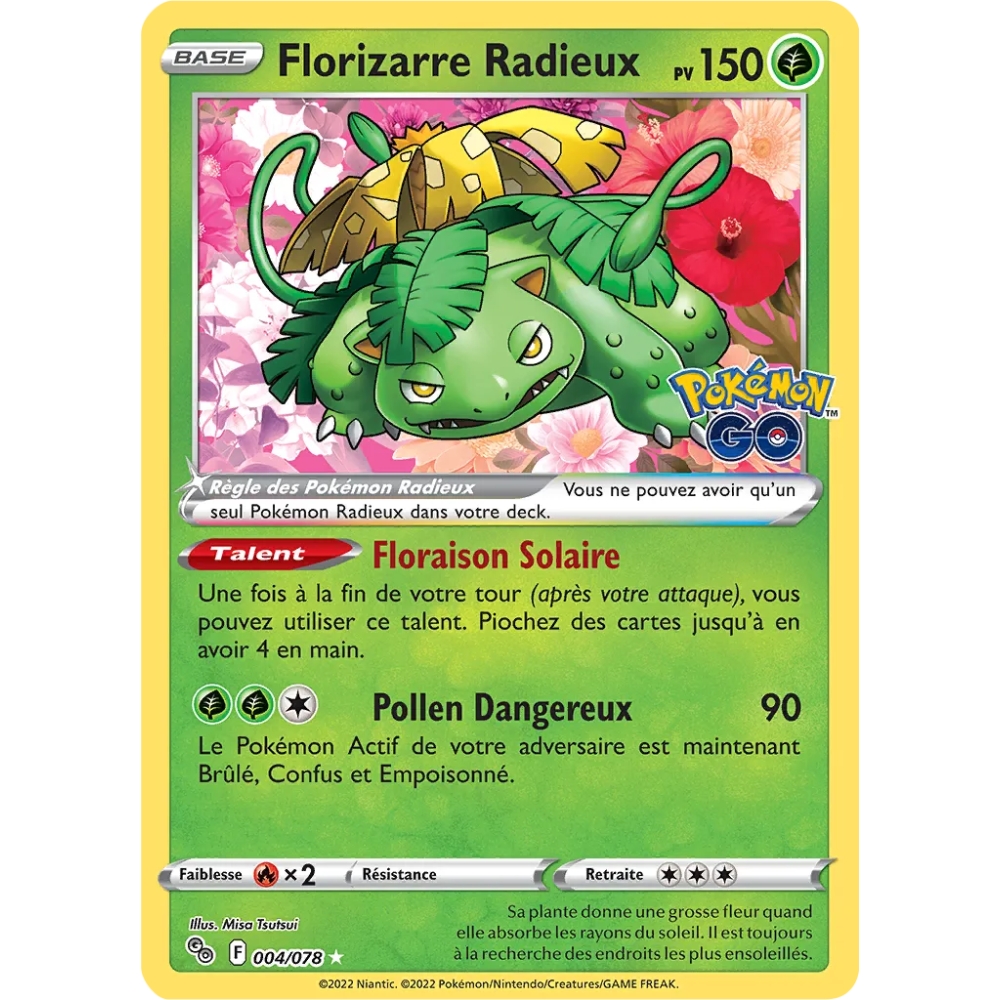 Florizarre Radieux 004/078 : Pokémon GO