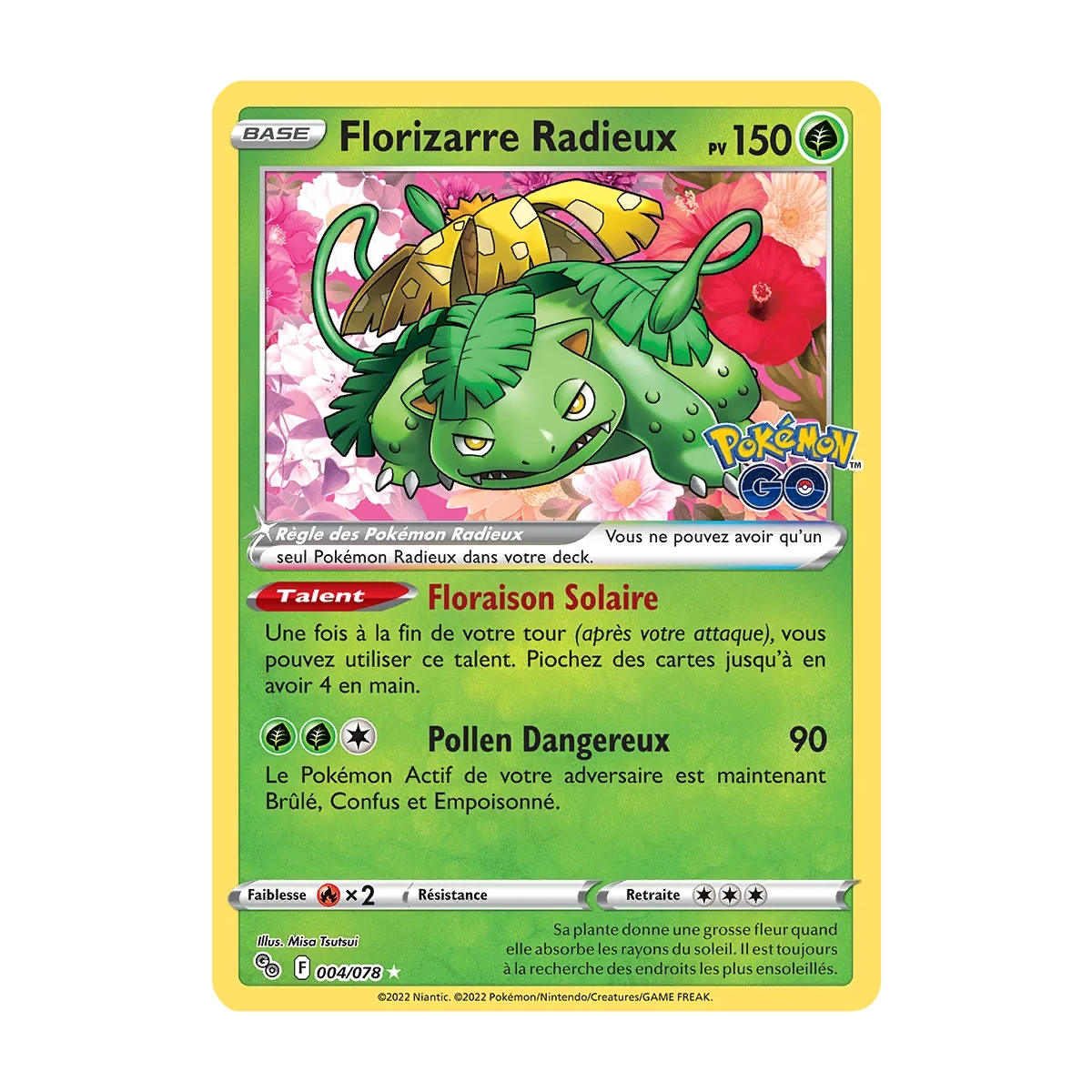 Florizarre Radieux 004/078 : Pokémon GO