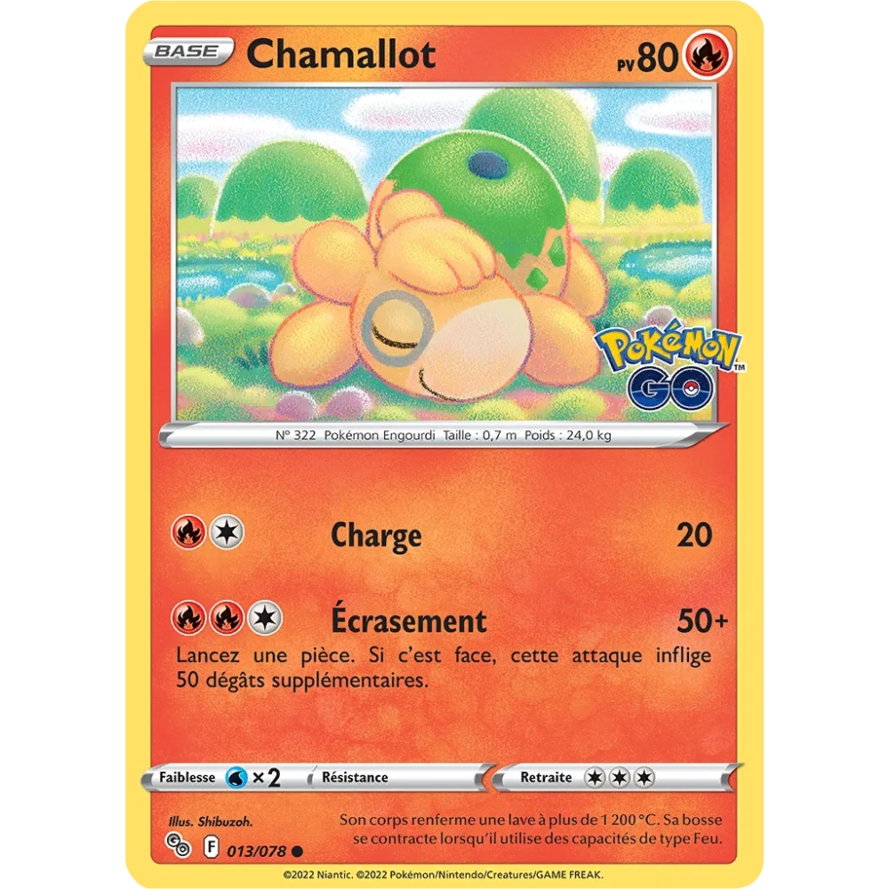 Découvrez Chamallot, carte Commune (Brillante) de la série Pokémon GO