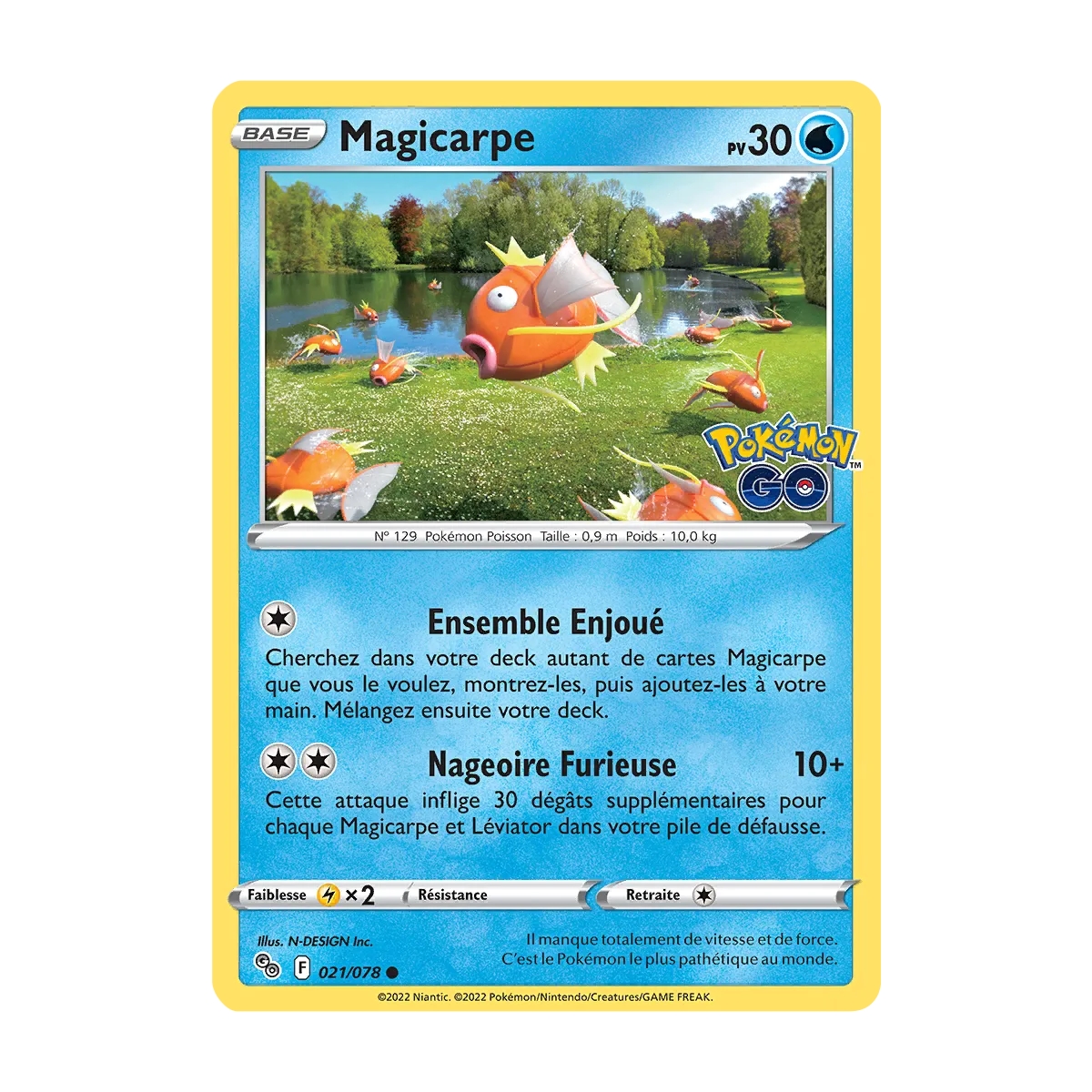 Découvrez Magicarpe, carte Commune (Brillante) de la série Pokémon GO