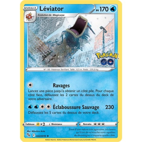 Découvrez Léviator, carte Holographique rare de la série Pokémon GO