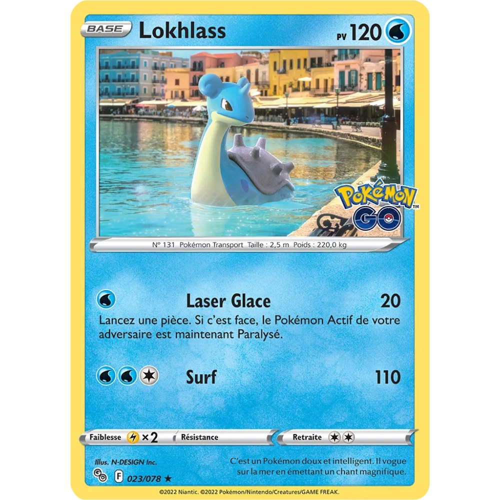 Lokhlass 023/078 : Joyau Holographique rare Pokémon Pokémon GO