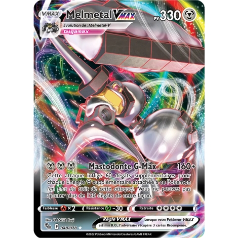 Découvrez Melmetal, carte Holographique rare VMAX de la série Pokémon GO