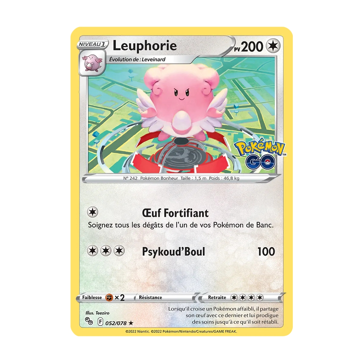 Carte Leuphorie - Holographique rare de Pokémon Pokémon GO 052/078