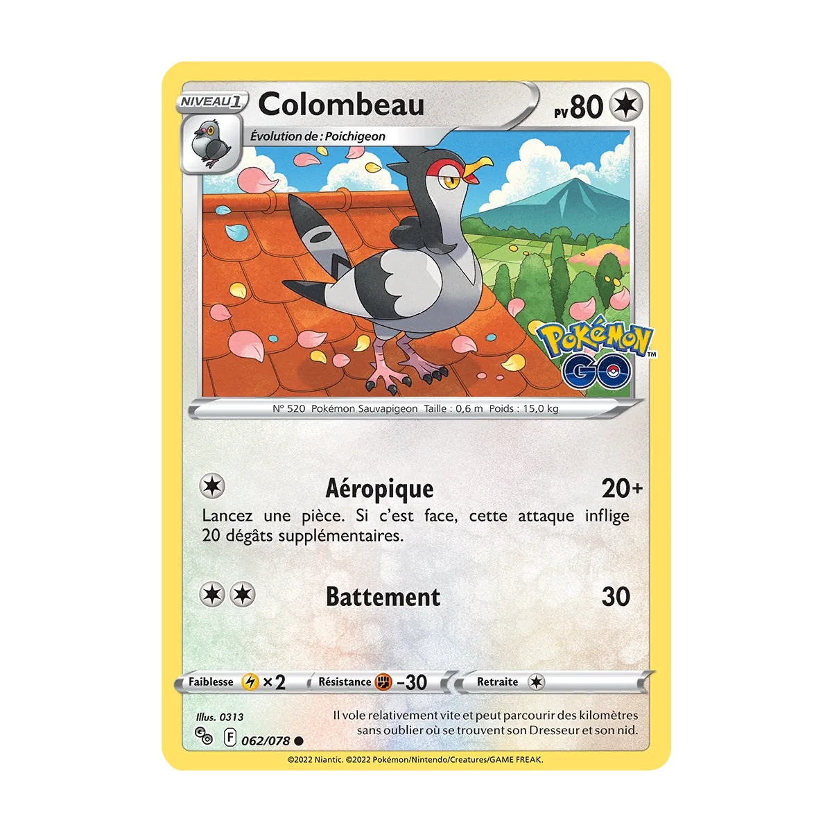 Colombeau 062/078 : Joyau Commune (Brillante) de l'extension Pokémon Pokémon GO