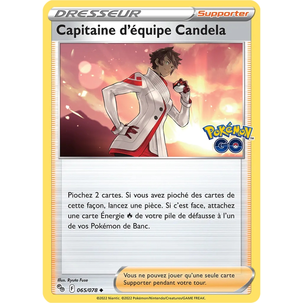 Capitaine d'équipe Candela 065/078 : Joyau Peu commune (Brillante) de l'extension Pokémon Pokémon GO