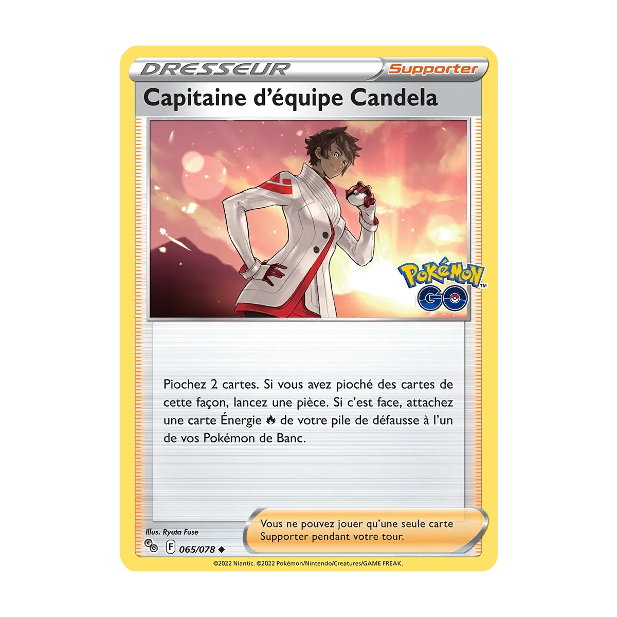 Capitaine d'équipe Candela 065/078 : Joyau Peu commune (Brillante) de l'extension Pokémon Pokémon GO