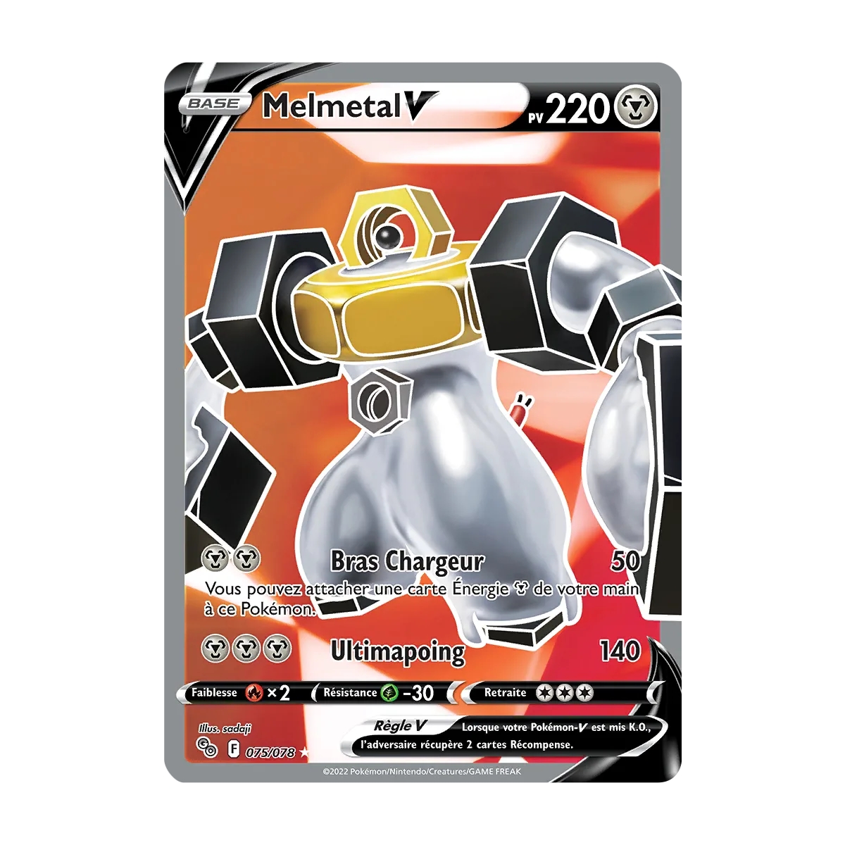 Melmetal 075/078 : Joyau Ultra rare de l'extension Pokémon Pokémon GO