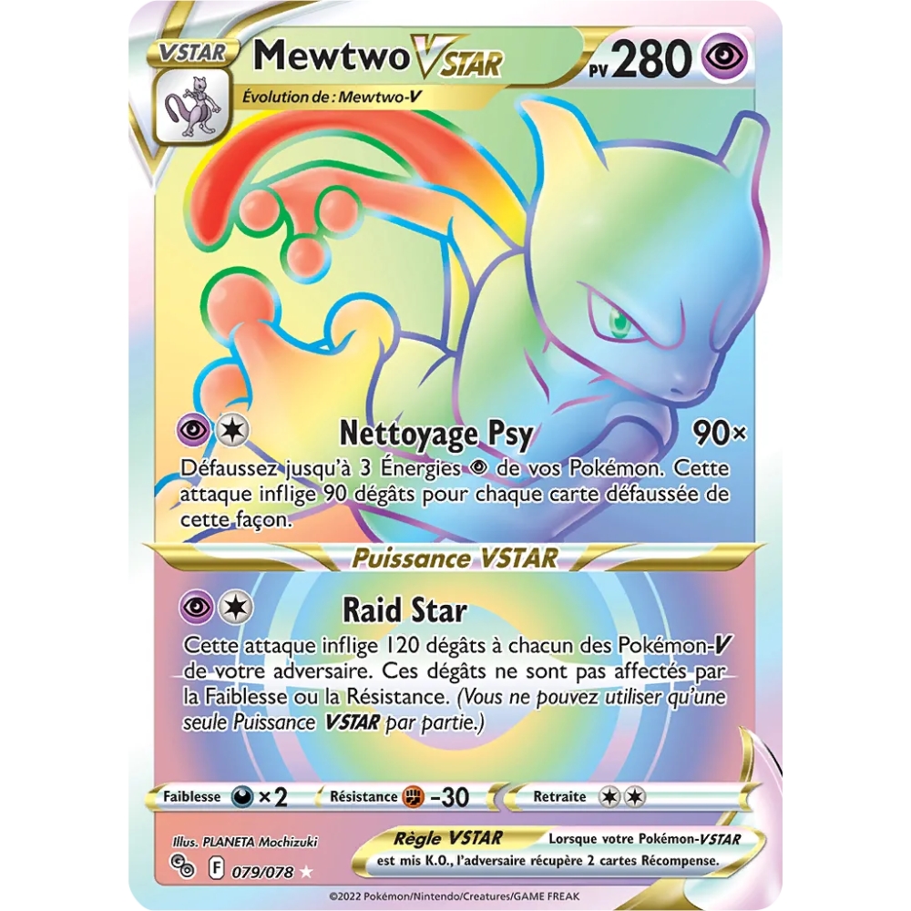 Découvrez Mewtwo, carte Arc-en-ciel rare de la série Pokémon GO