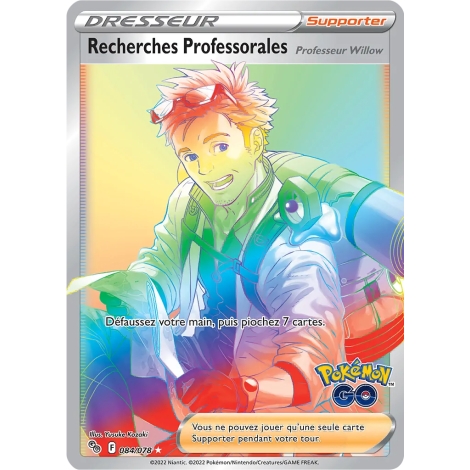 Carte Recherches Professorales - Arc-en-ciel rare de Pokémon Pokémon GO 084/078