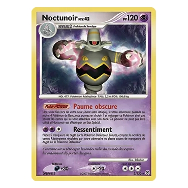 Noctunoir 2/130 : Joyau Holographique rare de l'extension Pokémon Diamant & Perle