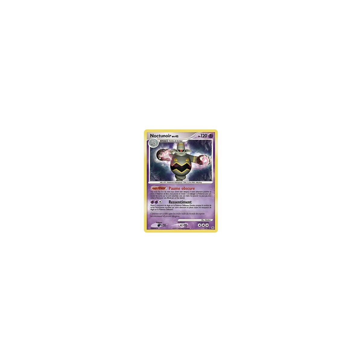 Noctunoir 2/130 : Joyau Holographique rare de l'extension Pokémon Diamant & Perle