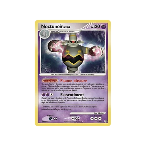 Noctunoir 2/130 : Joyau Holographique rare de l'extension Pokémon Diamant & Perle