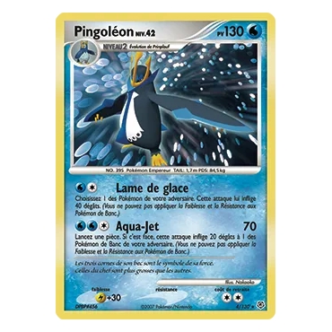 Carte Pingoléon - Holographique rare de Pokémon Diamant & Perle 4/130