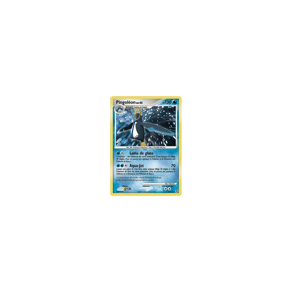 Carte Pingoléon - Holographique rare de Pokémon Diamant & Perle 4/130