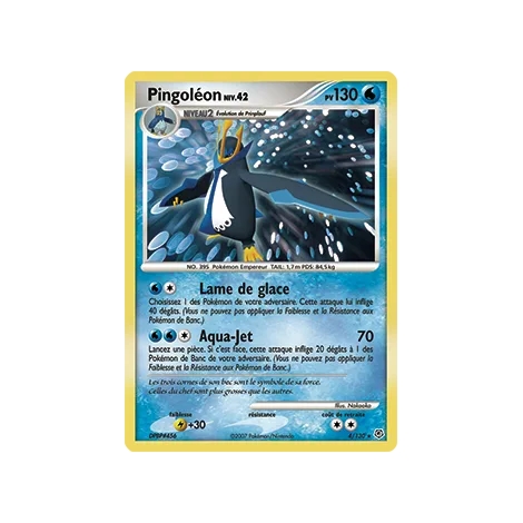 Carte Pingoléon - Holographique rare de Pokémon Diamant & Perle 4/130