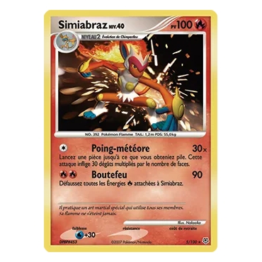 Découvrez Simiabraz, carte Holographique rare de la série Diamant & Perle