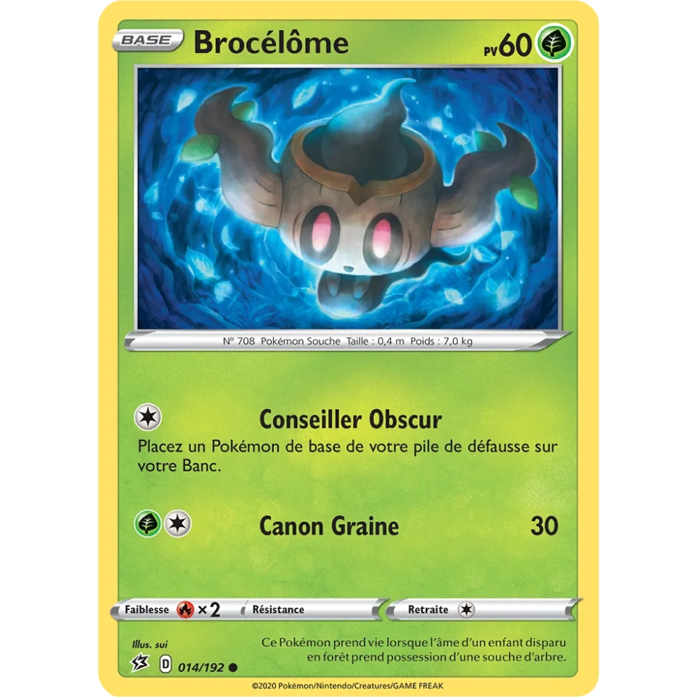 Carte Brocélôme - Commune (Brillante) de Pokémon Épée et Bouclier Clash des Rebelles 014/192