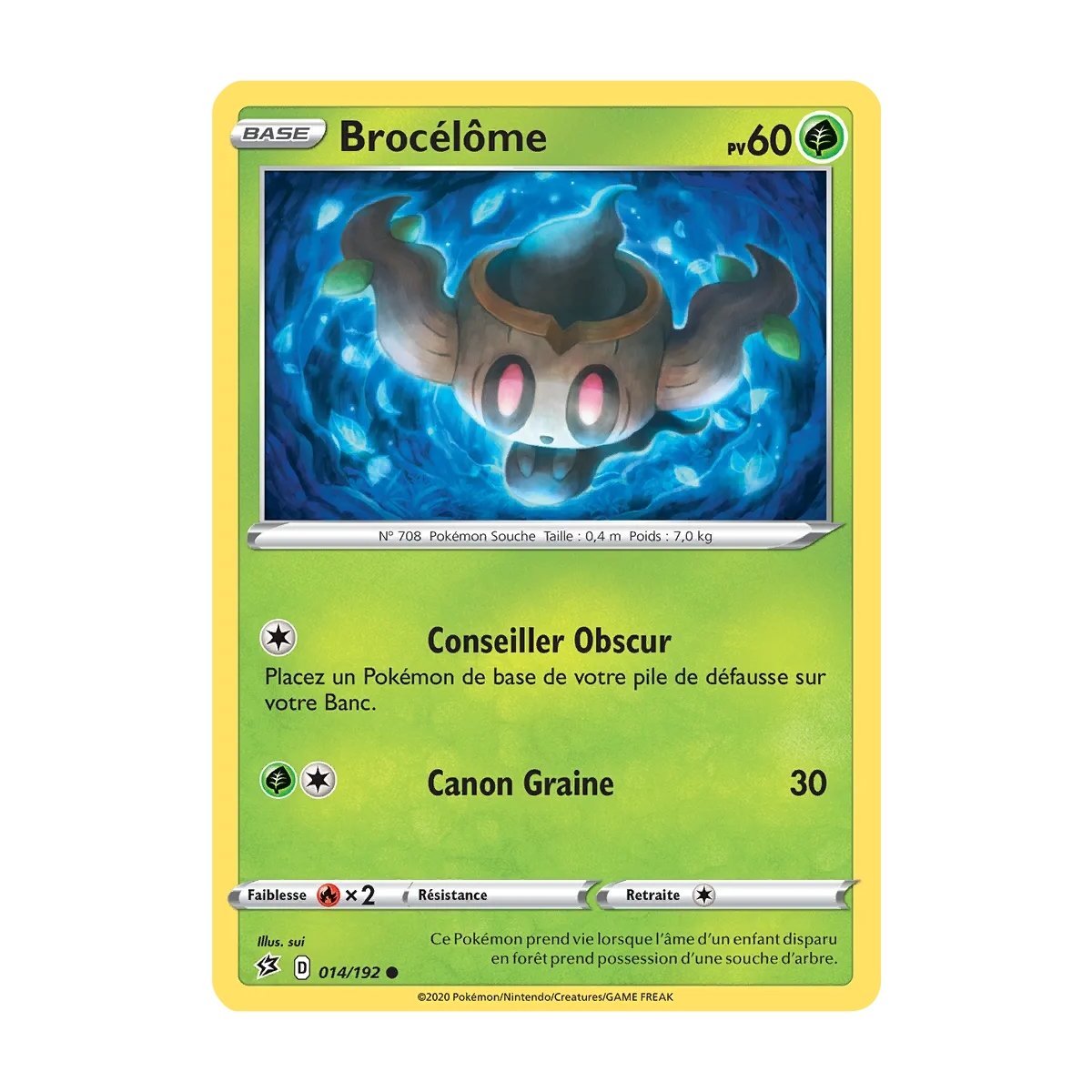 Carte Brocélôme - Commune (Brillante) de Pokémon Épée et Bouclier Clash des Rebelles 014/192