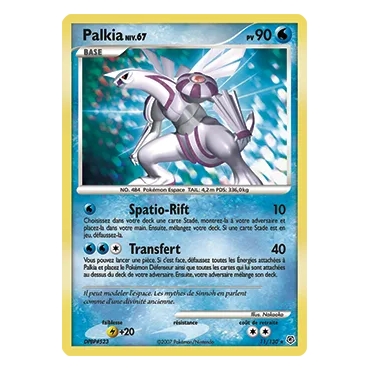 Découvrez Palkia, carte Holographique rare de la série Diamant & Perle