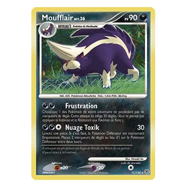 Moufflair 15/130 : Joyau Holographique rare de l'extension Pokémon Diamant & Perle