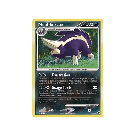 Moufflair 15/130 : Joyau Holographique rare de l'extension Pokémon Diamant & Perle