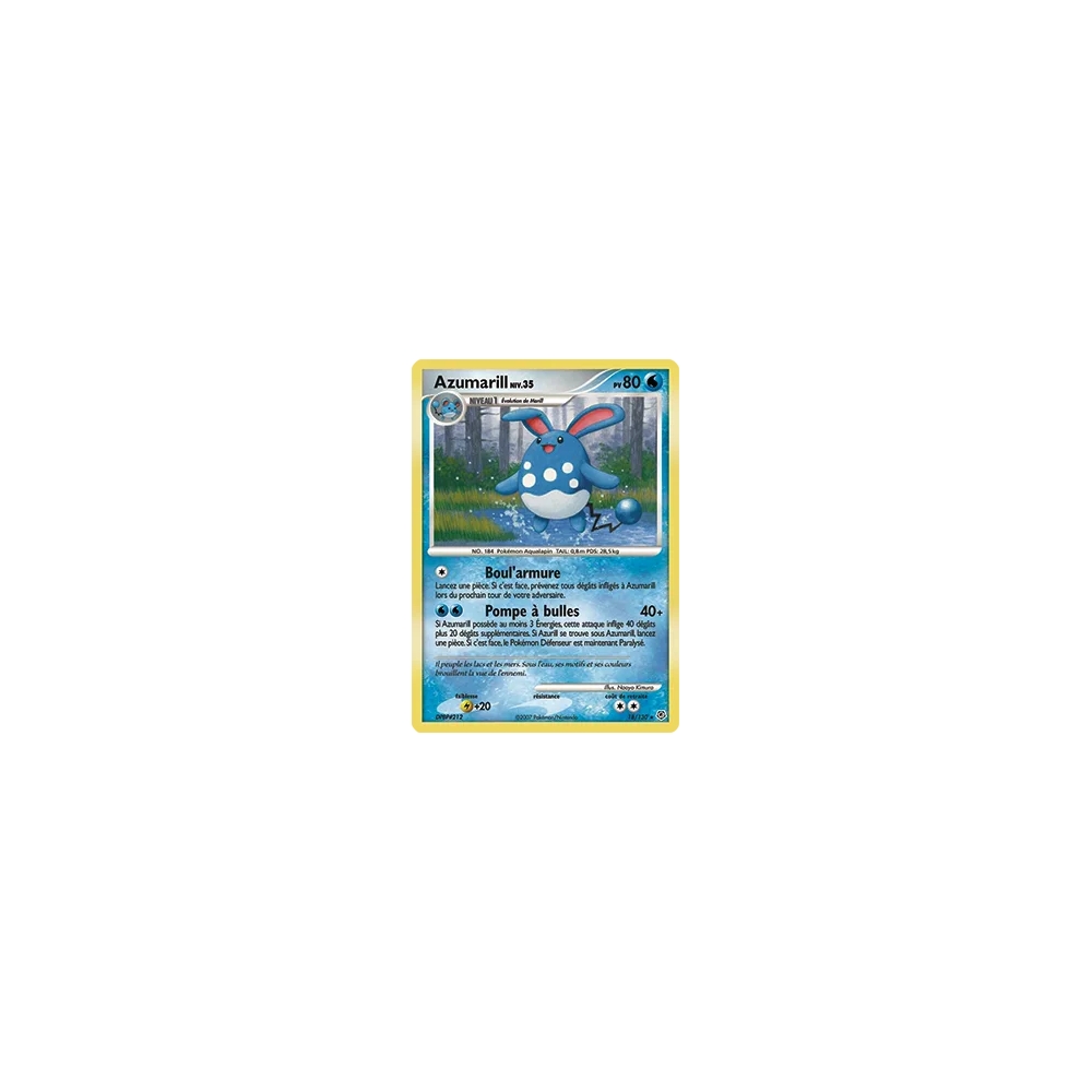 Découvrez Azumarill, carte Rare (Brillante) de la série Diamant & Perle