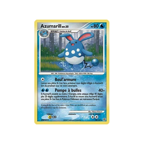 Découvrez Azumarill, carte Rare (Brillante) de la série Diamant & Perle