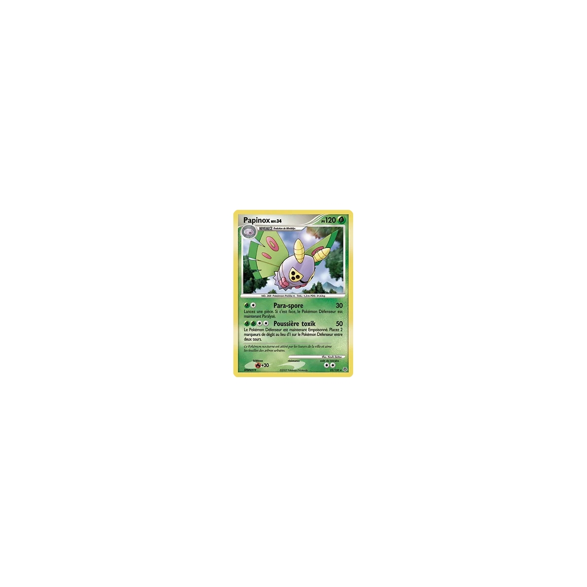 Papinox 25/130 : Joyau Rare (Brillante) de l'extension Pokémon Diamant & Perle