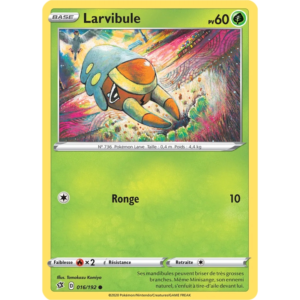 Carte Larvibule - Commune (Brillante) de Pokémon Épée et Bouclier Clash des Rebelles 016/192