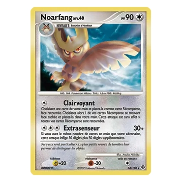Carte Noarfang - Rare (Brillante) de Pokémon Diamant & Perle 34/130