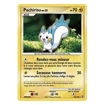 Pachirisu 35/130 : Joyau Rare (Brillante) de l'extension Pokémon Diamant & Perle